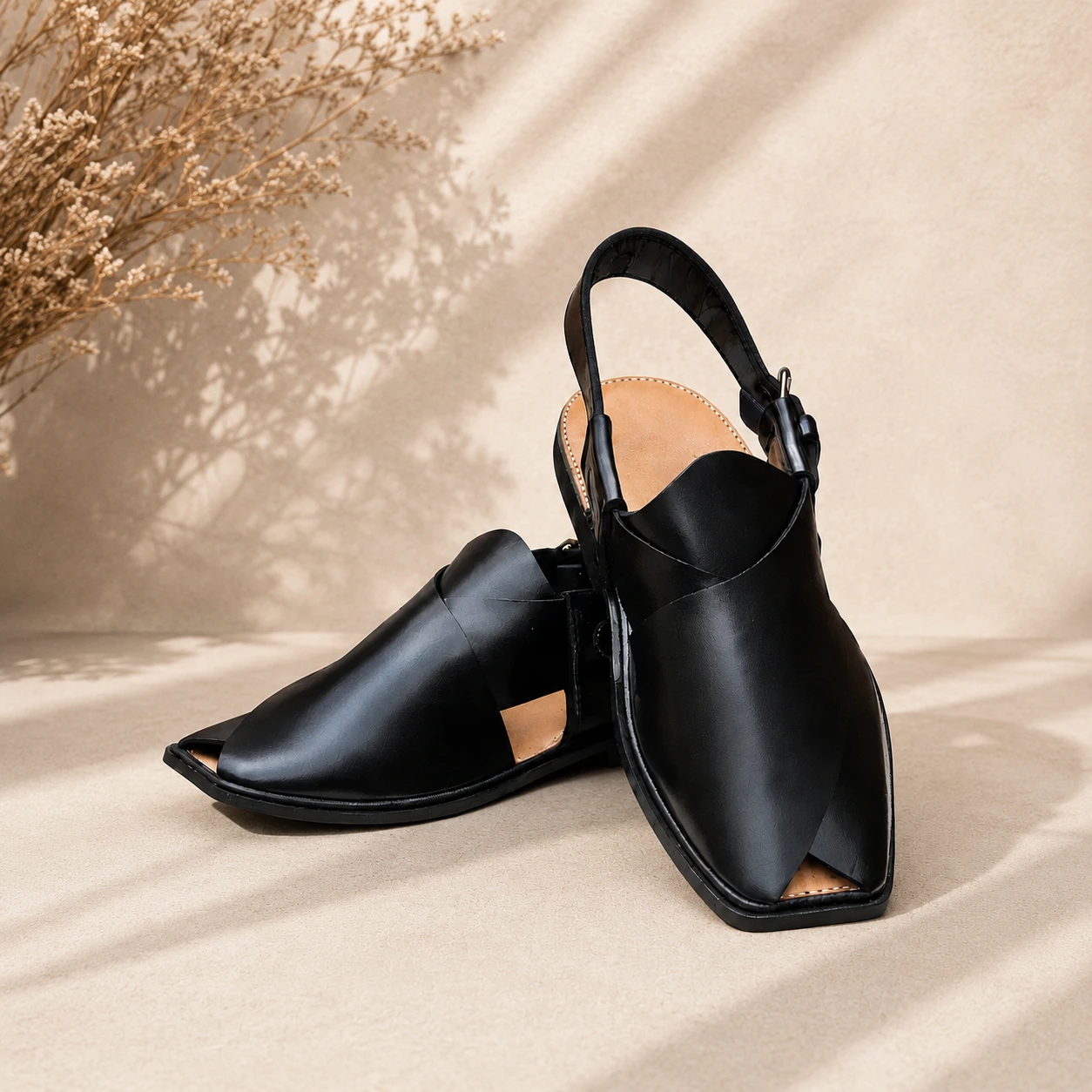 Charsadda Chappal Black